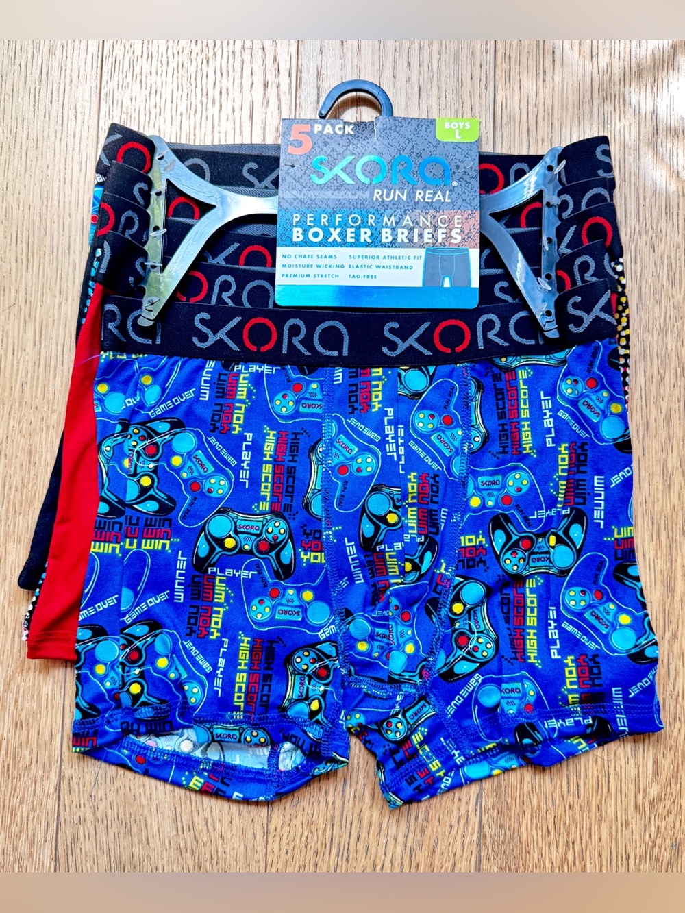 5 Pack Gamer Boys Boxer Briefs NWT Size L